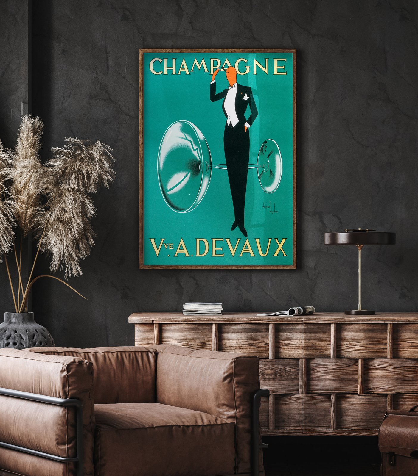 Champagne Veuve A. Devaux | Ernst Dryden | 1935 | Vintage Ads